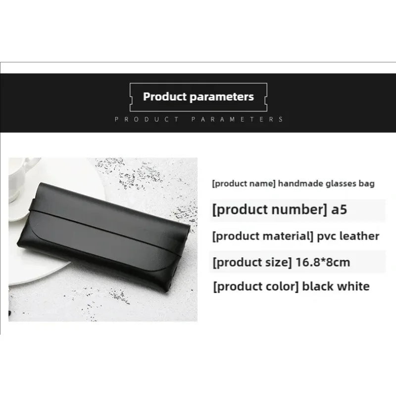 Soft Leather Glasses Case | Unisex Sunglasses Travel Bag Eyeglass Case QXL