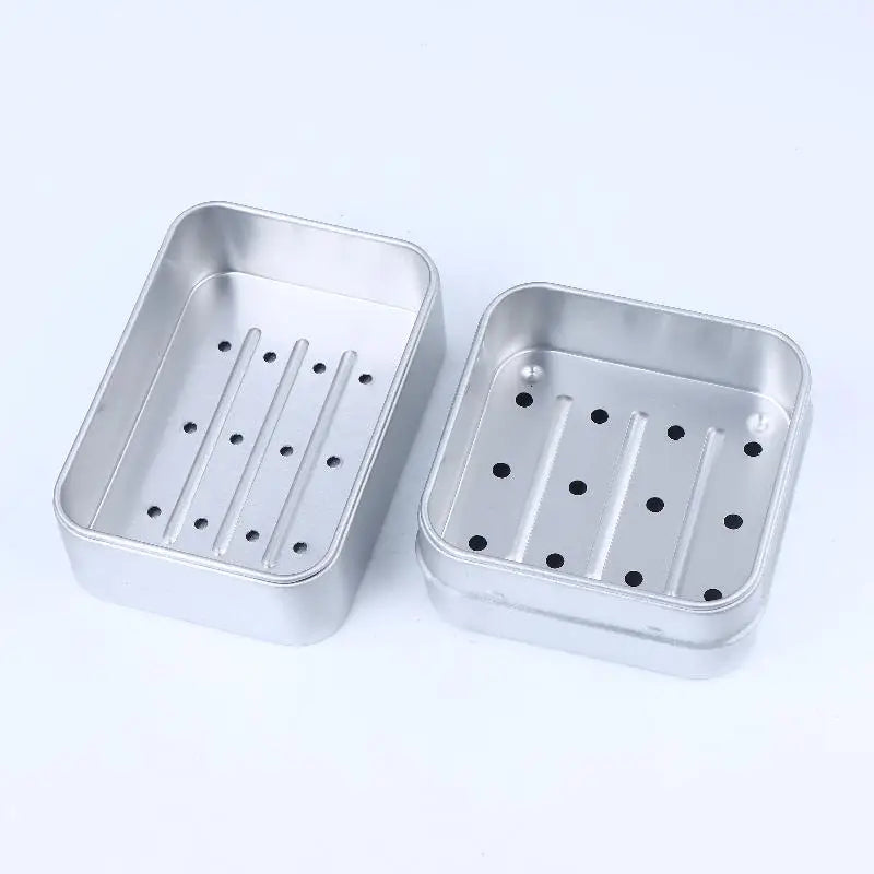 Aluminum Travel Soap Box with Lid & Draining Tray | Soap Dish Travel Soap Dish QXL