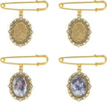 8-Piece DIY Photo Brooch Kit | Oval Glass Cabochons & Alloy DIY Brooch Kit QXL AECH04-15785