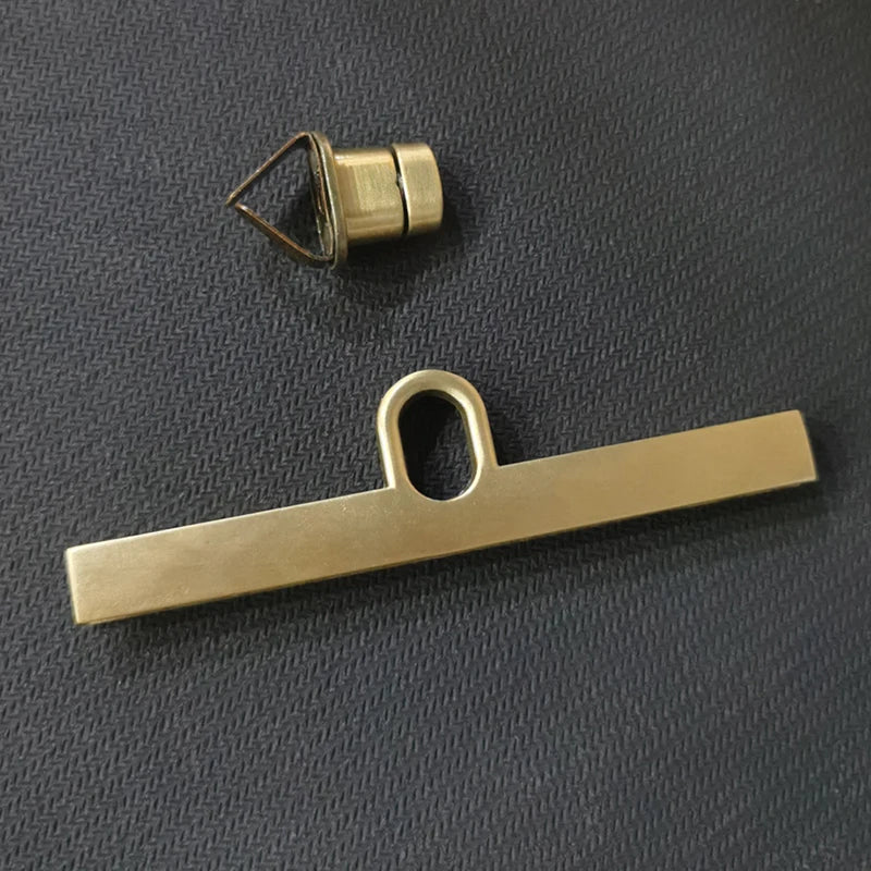 Vintage Metal Turn Lock Clasp for DIY Handbag & Purse Craft Bag Clasp Hardware QXL bronze