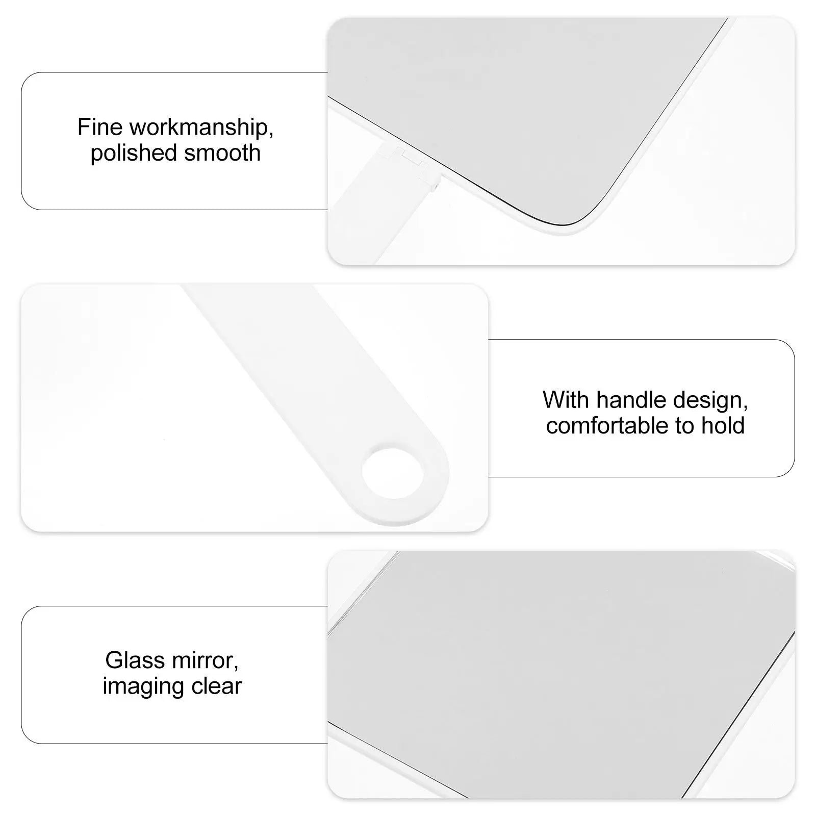 Handheld Folding Makeup Mirror | Portable Desktop Vanity Mirror Folding Makeup Mirror QXL