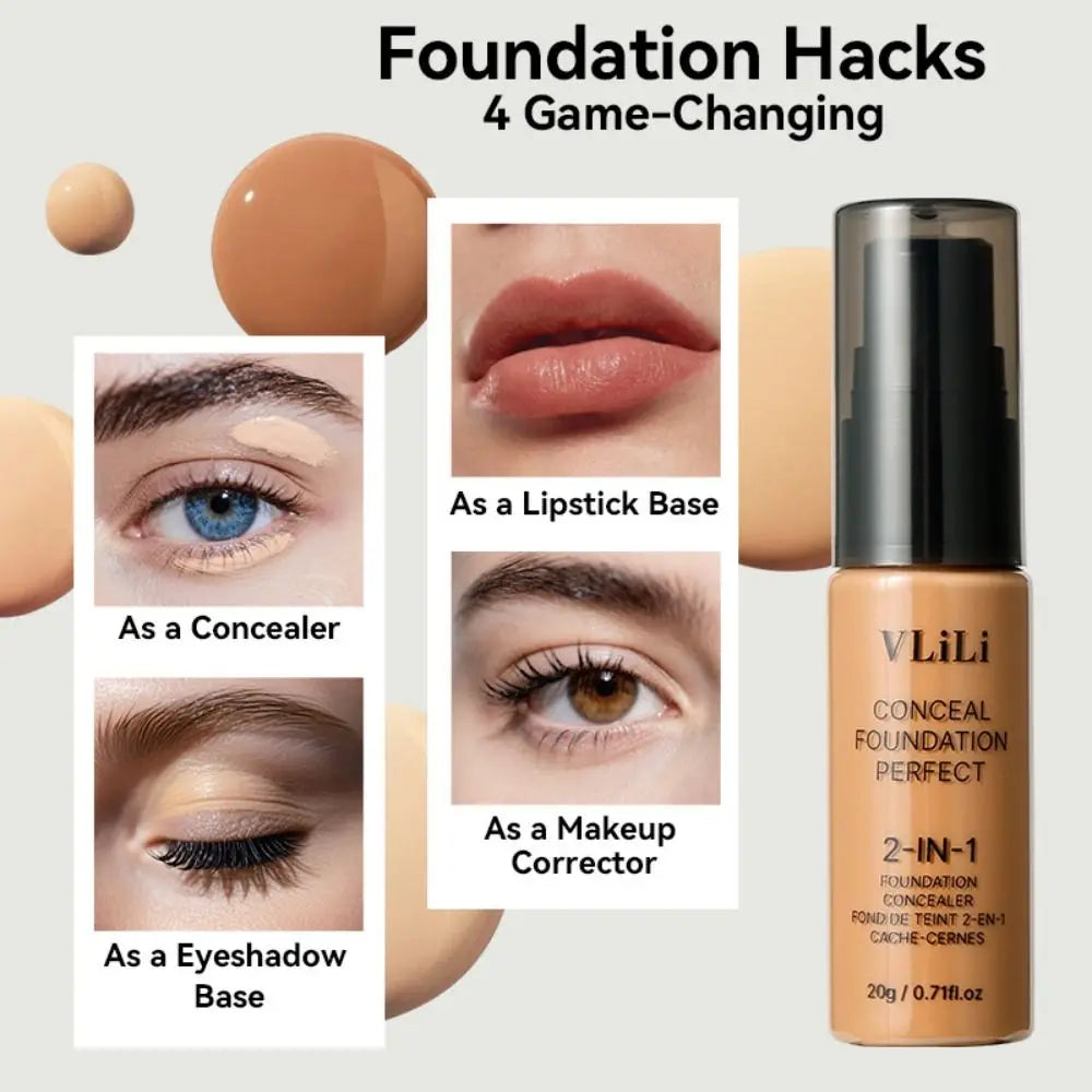 6-Shade Matte BB Cream – Full Coverage Liquid Foundation Liquid Foundation BB Cream QXL