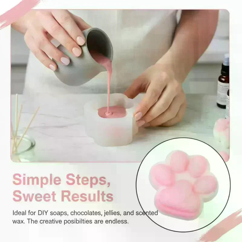 3D Cat Paw Silicone Mold – Candle, Soap & Resin DIY Silicone Craft Mold QXL
