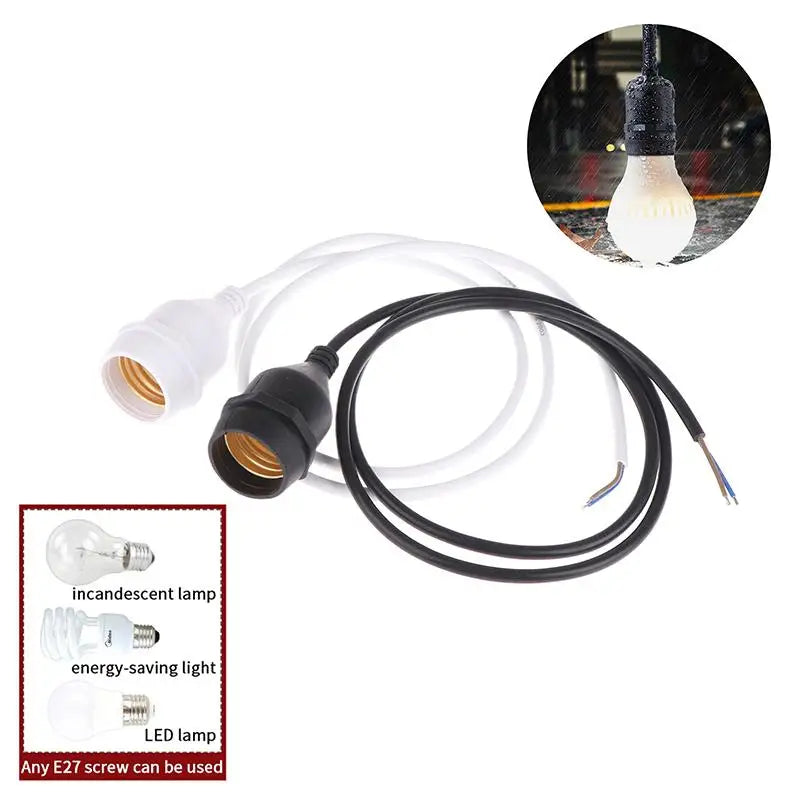 Waterproof E27 Lamp Holder with Power Cord | 220V Industrial Socket Lamp Holder Socket QXL
