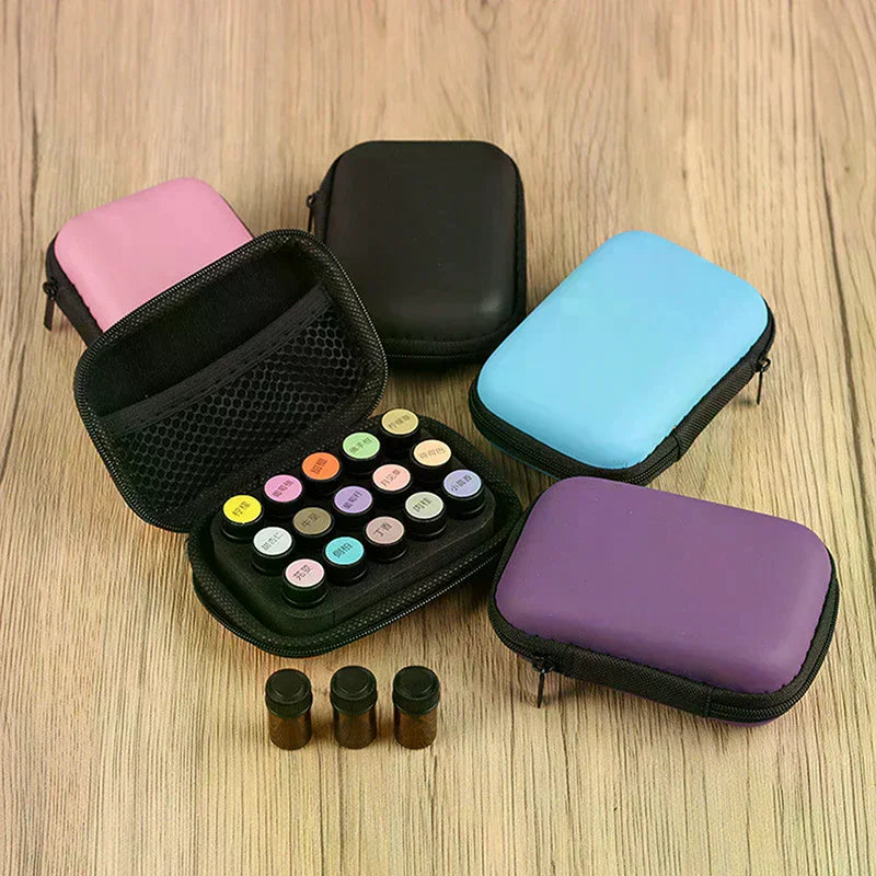 15-Slot Essential Oil Case | 1ml 2ml 3ml Roller Bottle Organizer Essential Oil Organizer QXL