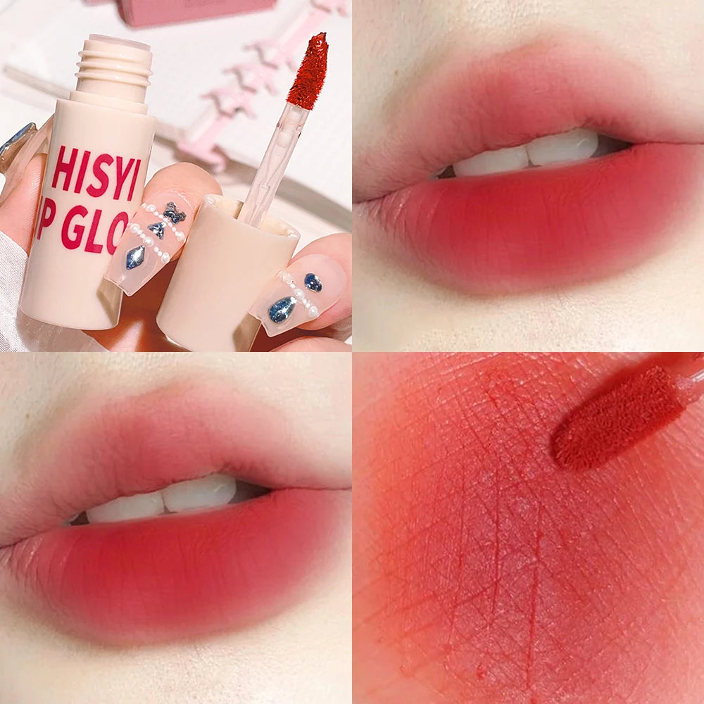 6-Color Matte Velvet Lip Glaze | Long-Lasting High Pigment Matte Lip Glaze QXL