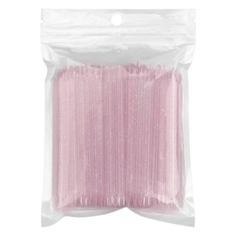 50/100-Pack Double-Ended Crystal Cuticle Pusher Sticks Cuticle Pusher Sticks QXL Pink-7.5cm-100Pcs