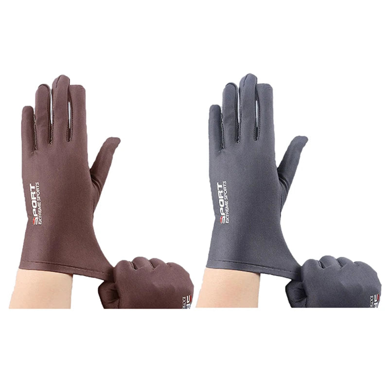 Ice Silk Full Finger Sun Protection Gloves | Cycling & Driving Sun Protection Gloves QXL