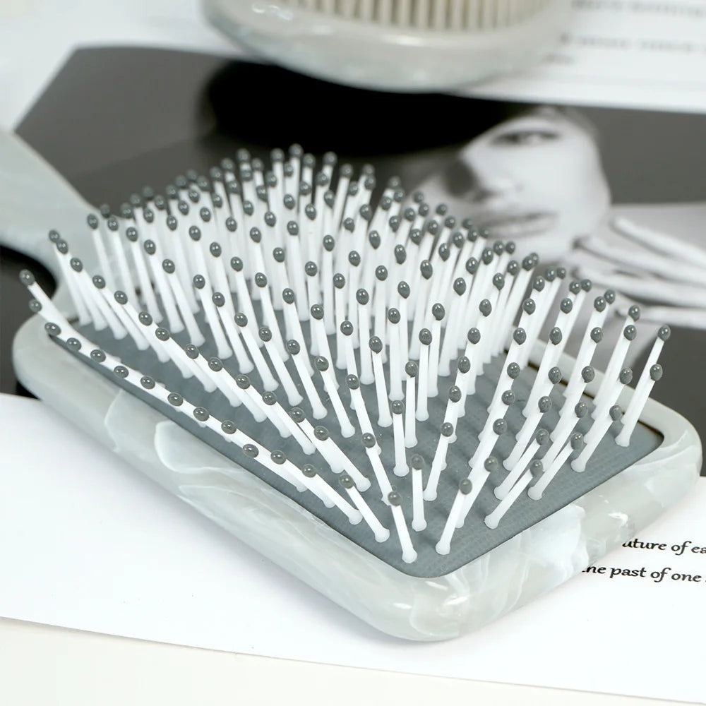 Marble-Texture Hair Brush | Oval & Rectangular Detangling Hair Detangling Brush QXL