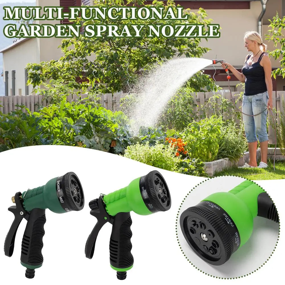 8-Function Garden Hose Spray Nozzle | High-Pressure Water Gun Garden Hose Nozzle QXL