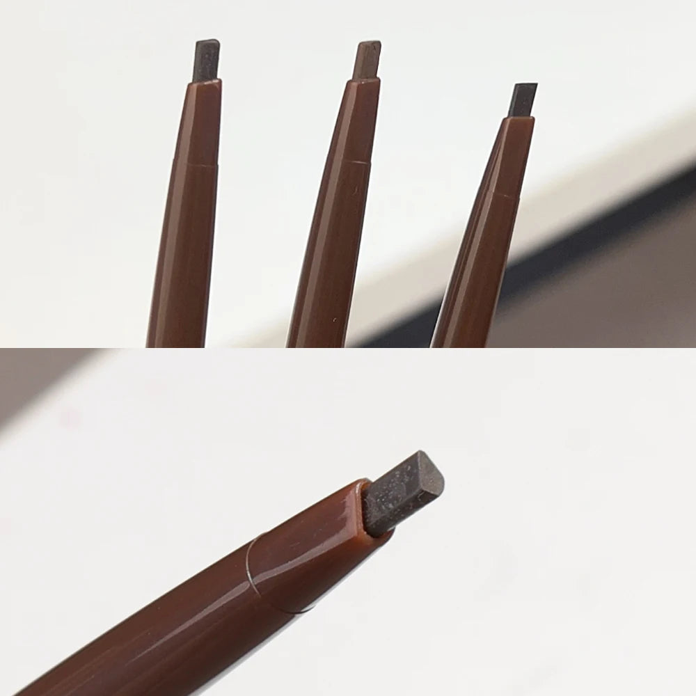 Waterproof Double-Ended Eyebrow Pencil with Spoolie Brush Eyebrow Pencil QXL