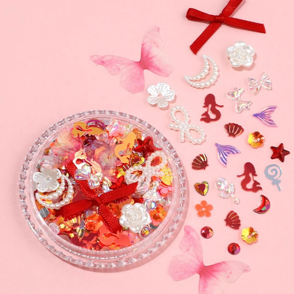 Butterfly Pearl Face Gem Stickers | DIY Bridal Diamond Eye Decor Face Gem Stickers QXL Style 2