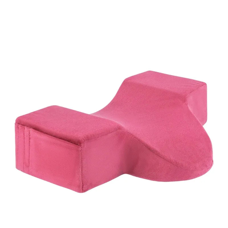 U-Shape Memory Foam Eyelash Extension Pillow | Ergonomic Neck Lash Extension Pillow QXL Rose Red