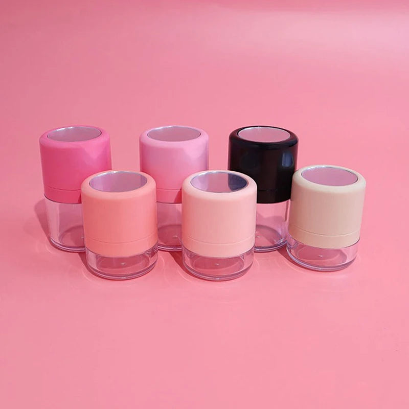 Mini Refillable Loose Powder Jar with Puff, Sifter & Mirror Refillable Powder Compact QXL