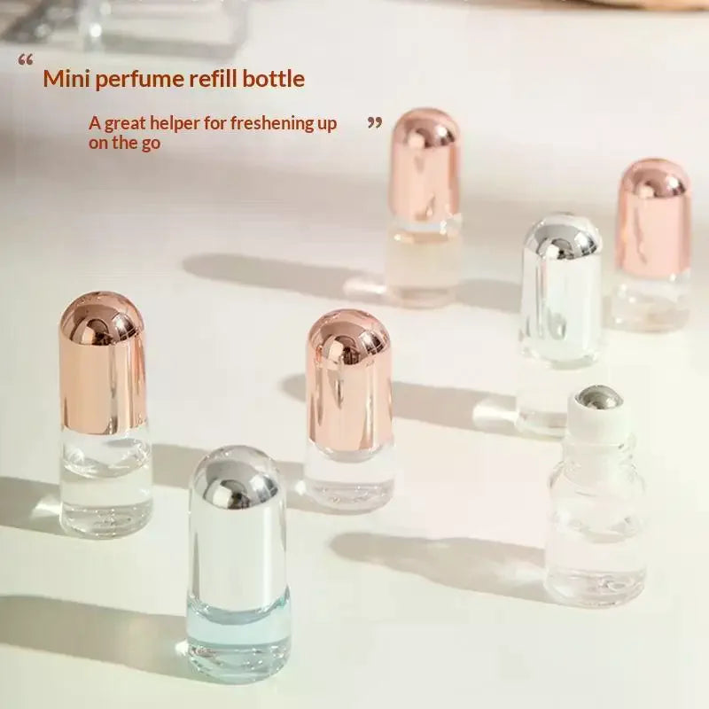 3-Pack Mini Roller Ball Perfume Bottles | Refillable 1–5ml Roller Ball Perfume Bottle QXL