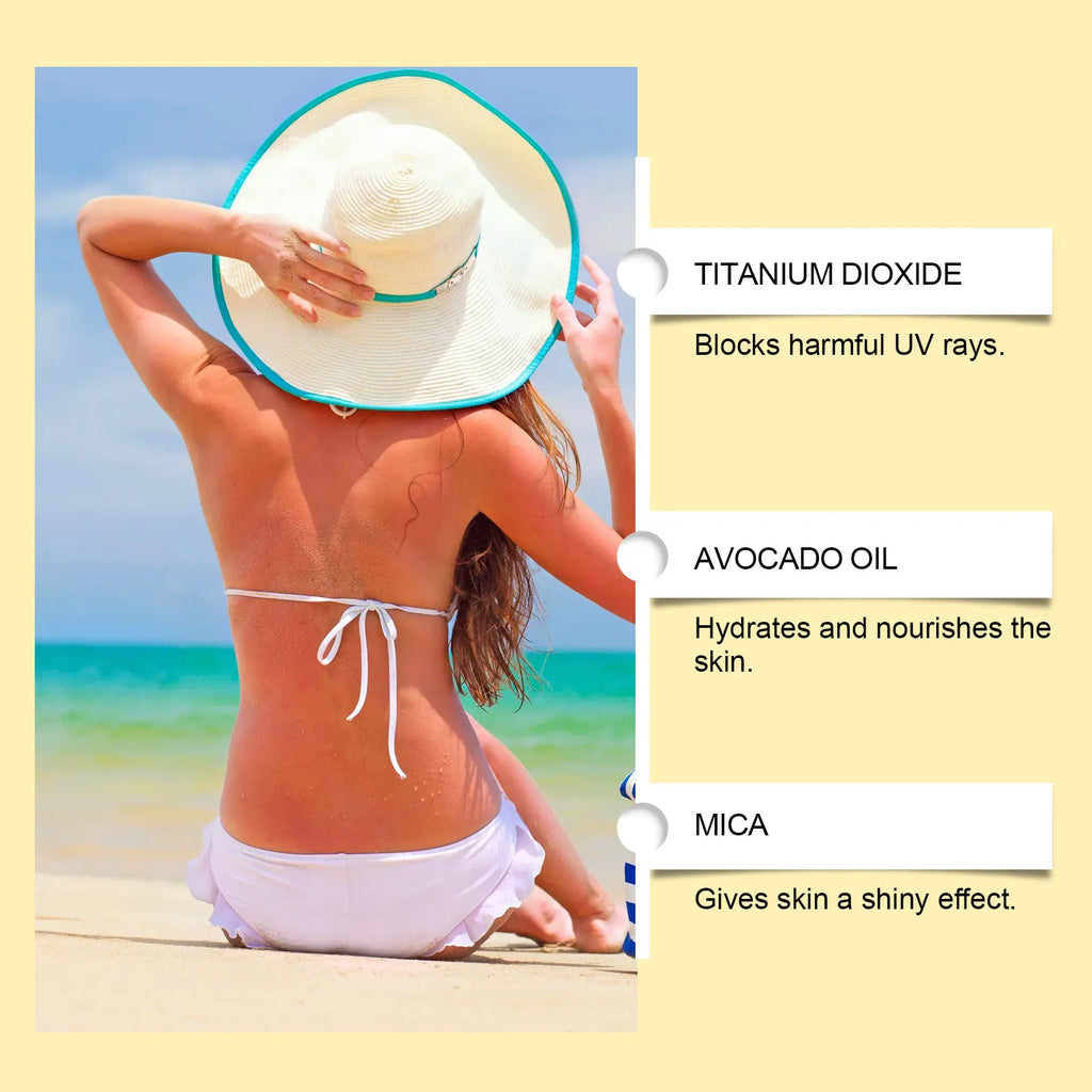 OceAura SPF40+ Sunscreen Spray | Face & Body UV Mist 50ml Sunscreen Spray QXL