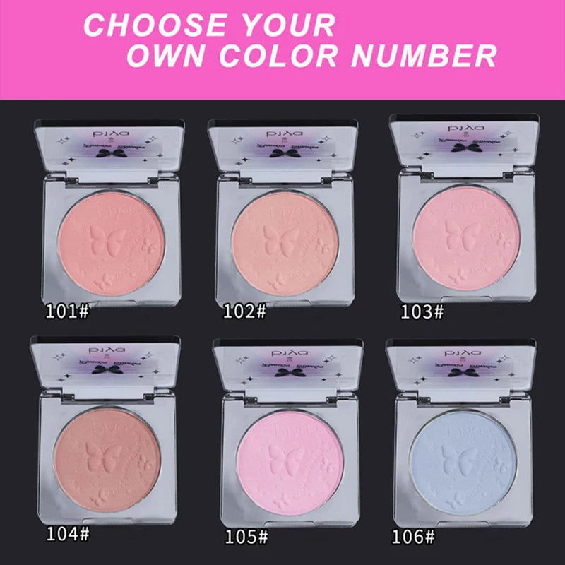 Embossed Matte Powder Blush | Blue & Purple Monochrome Blusher Powder Blush QXL