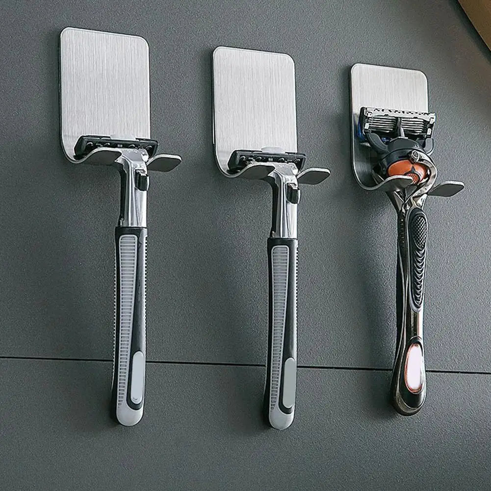 304 Stainless Steel Razor Holder & Bathroom Hook Organizer Razor Holder Stand QXL