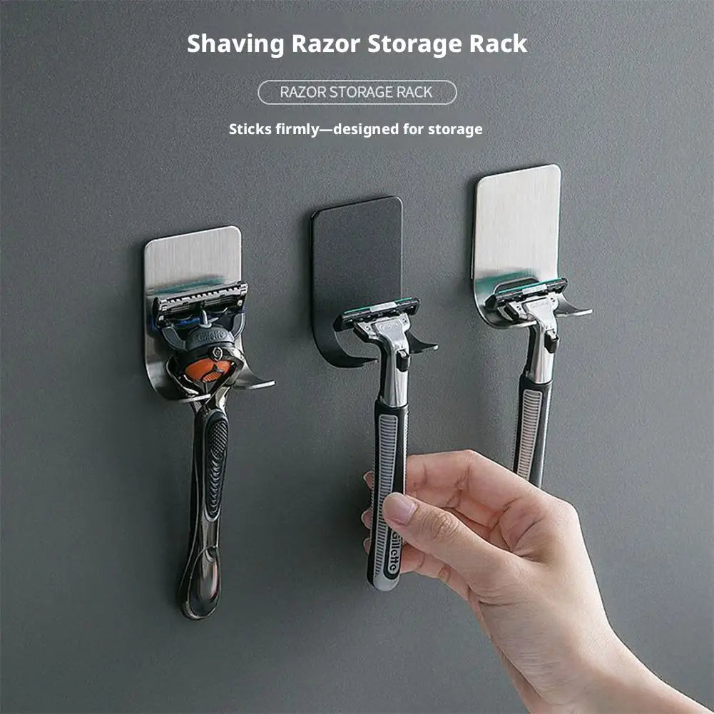304 Stainless Steel Razor Holder & Bathroom Hook Organizer Razor Holder Stand QXL