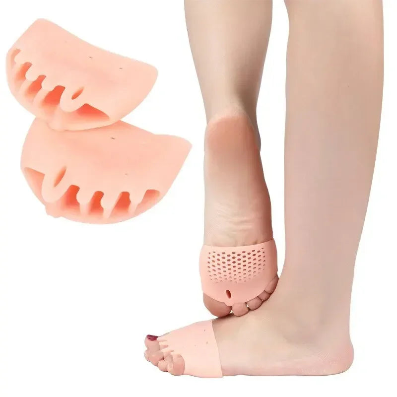 2-Pack Silicone Gel Forefoot Pads & Toe Separator Cushions Gel Forefoot Pad QXL