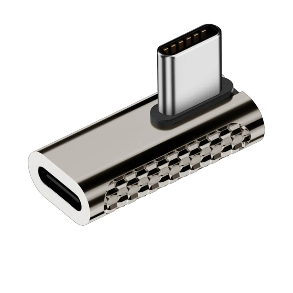 100W USB-C 90° Adapter | 20Gbps PD Fast Charging & OTG USB-C Adapter QXL 4