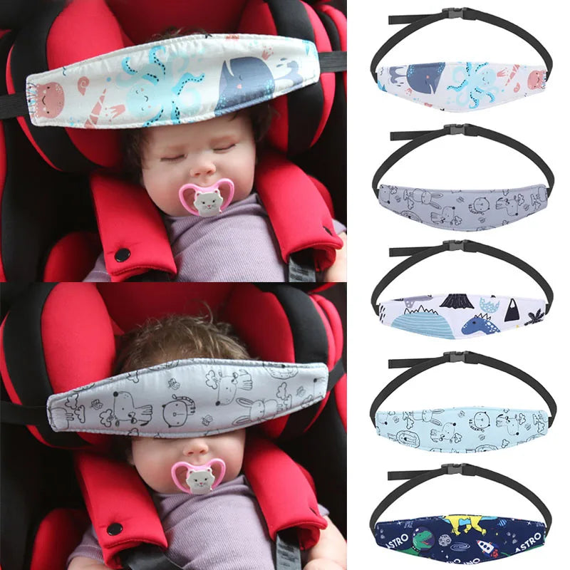 Baby Car Seat Head Support Pillow & Adjustable Safety Belt Baby Car Seat Pillow QXL