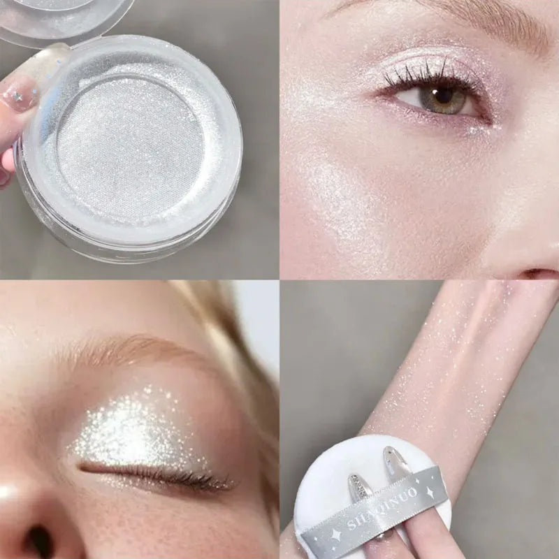 Diamond Shimmer Highlighter Powder – Waterproof Face Brightener Shimmer Highlighter Powder QXL