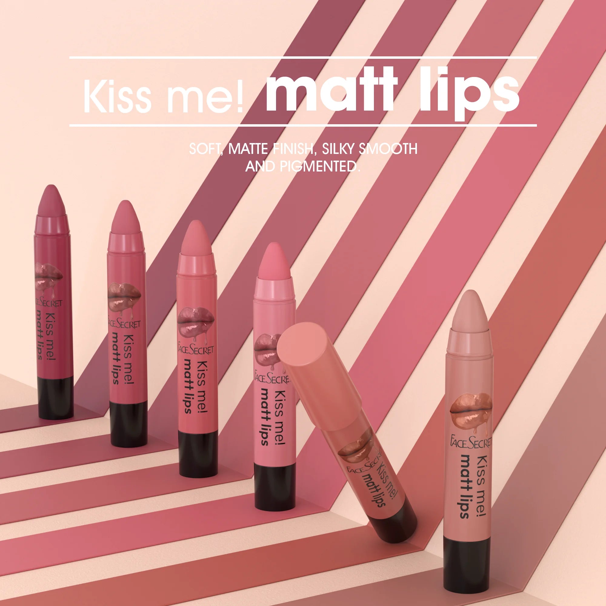6-Color Velvet Matte Lipstick Crayon | Kissproof Lip Pen Matte Lipstick Crayon QXL