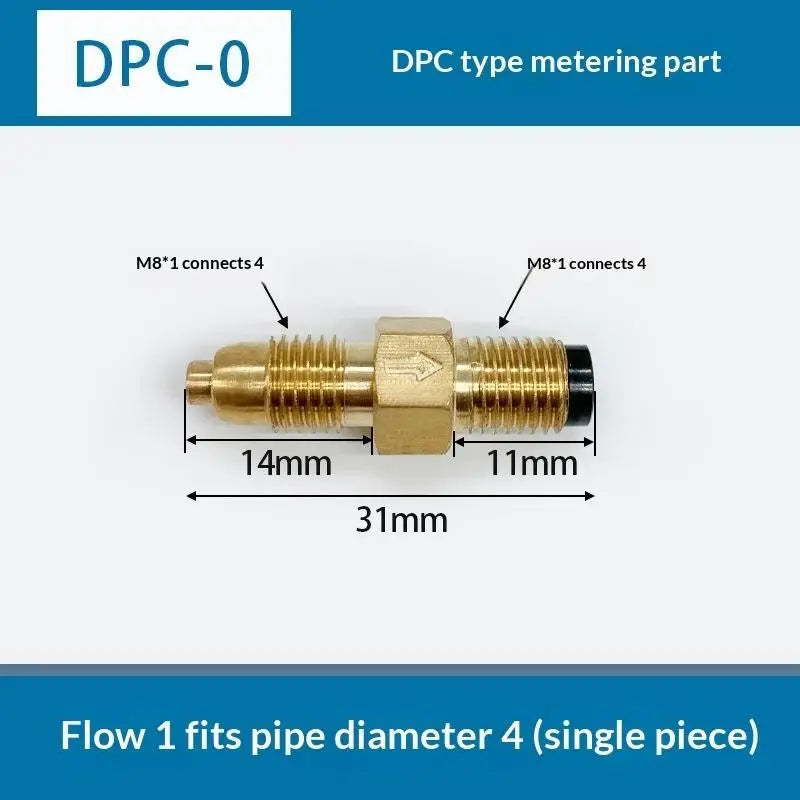 Brass M8x1 Resistance Proportional Oil Distributor DPC Series Oil Flow Distributor QXL DPC 0 M8x1