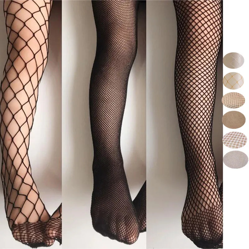 Girls' Fishnet Stockings | Kids Black Mesh Tights Ages 7–12 Kids Fishnet Tights QXL