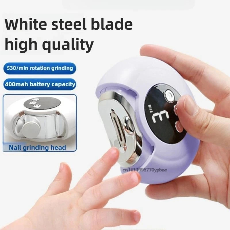 2-in-1 Electric Nail Clipper 360° Rotary Trimmer Kids & Adults Electric Nail Clipper QXL