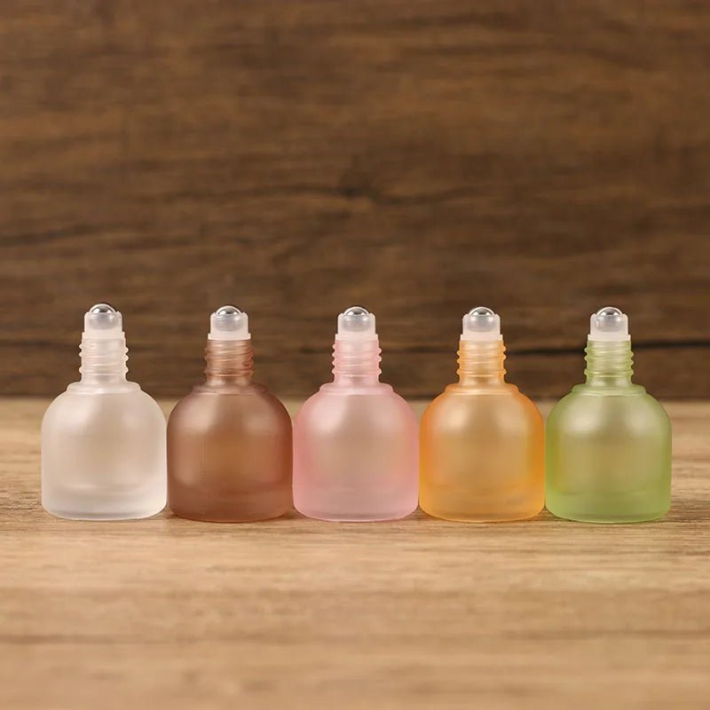 10ml Dark Glass Essential Oil Roller Bottle | Wooden Cap Essential Oil Roller Bottle QXL