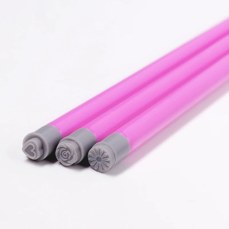 Nail Art Stamp Pen Set | 3 Pens & 15 Silicone Heads Nail Art Stamp Set QXL