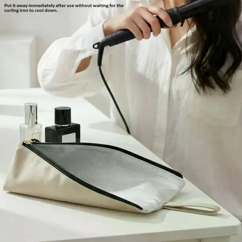 2-in-1 Heat-Resistant Curling Iron Storage Bag | JCSYFAC Hair Tool Storage Bag QXL