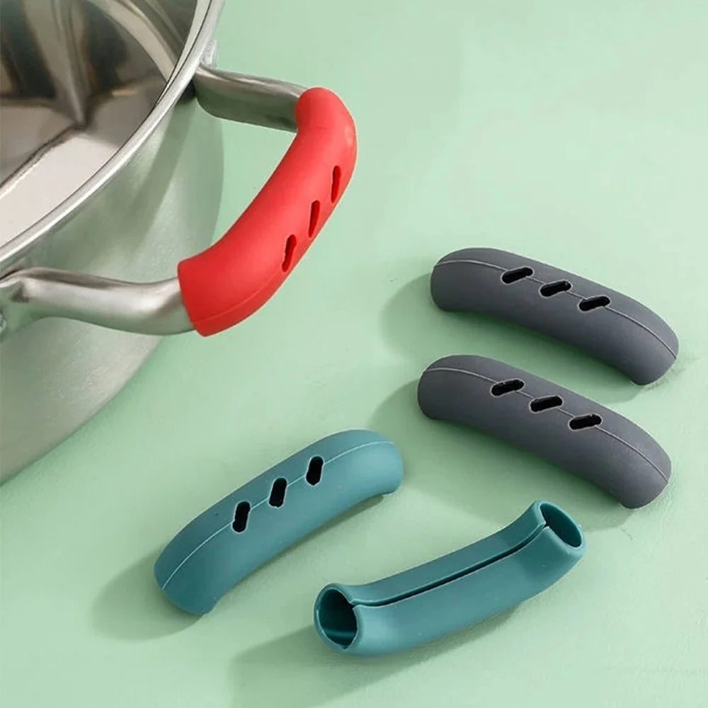 2-Pack Silicone Pan Handle Covers | Non-Slip Heat-Safe Grip Pan Handle Cover QXL