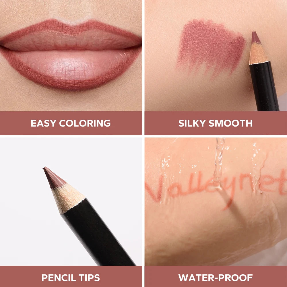 3-Piece Nude Lip Liner Set | Waterproof Matte Long-Lasting Lip Liner Set QXL