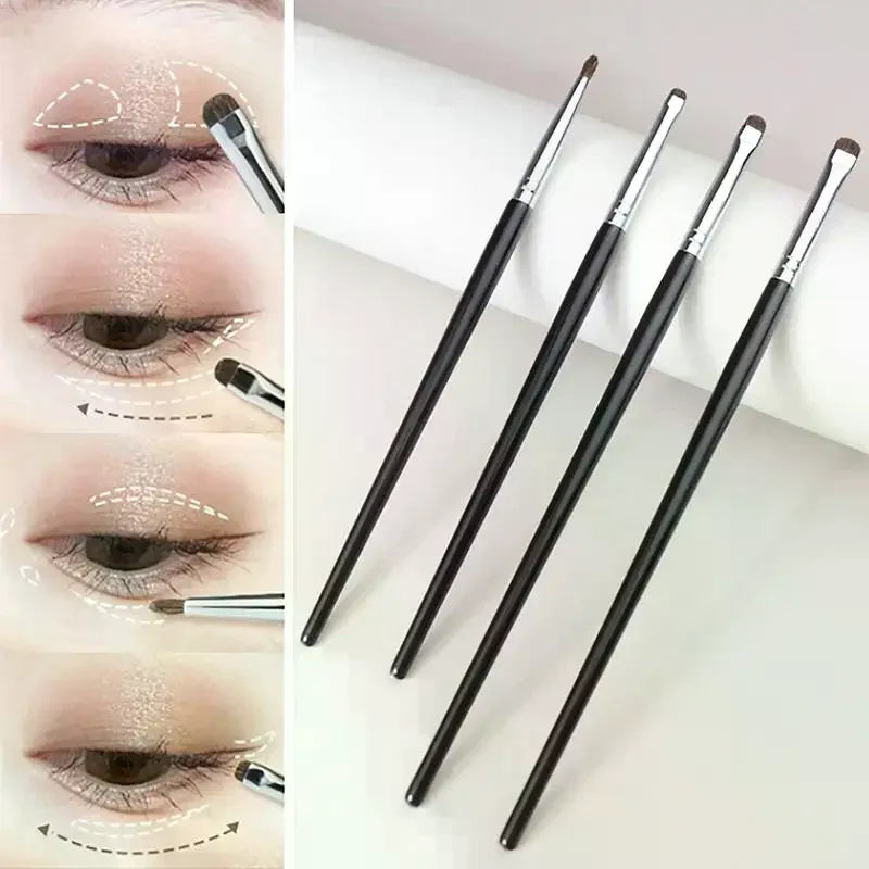 YOVIP 4/6Pc Horsehair Eye Detail Brush Set | Eyeshadow & Smudge Eye Makeup Brush Set QXL