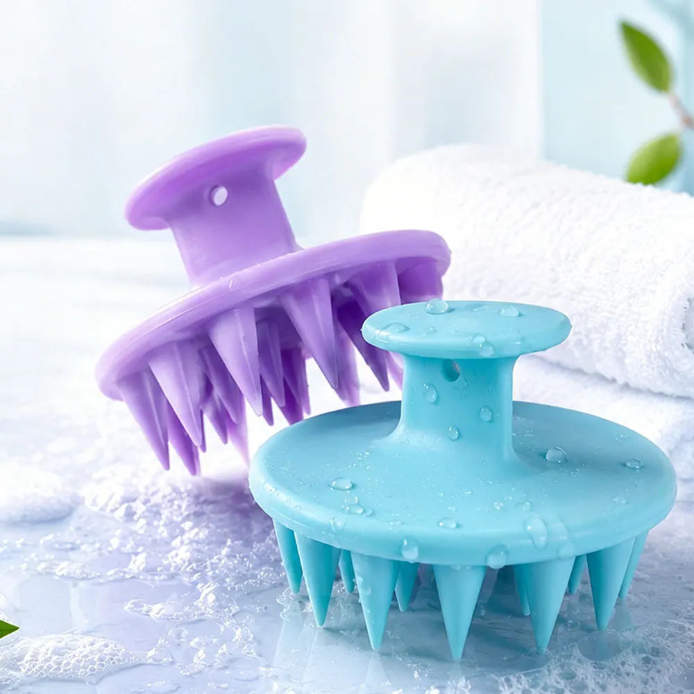 Silicone Scalp Massaging Shampoo Comb for Thick Curly Hair Scalp Massage Comb QXL