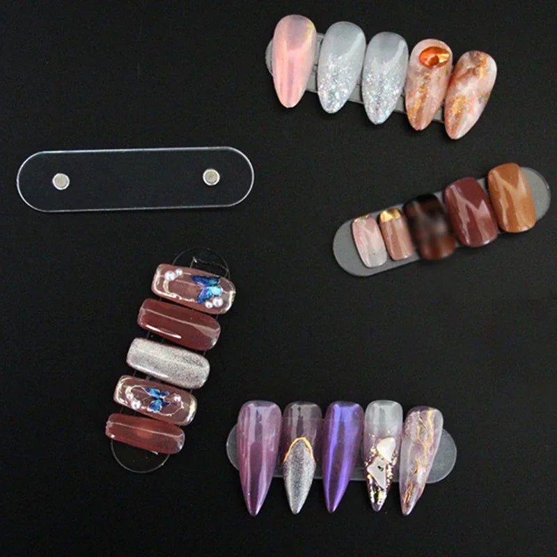 Magnetic False Nail Tips Display Stand | Acrylic Holder 10pk Nail Tip Display Stand QXL