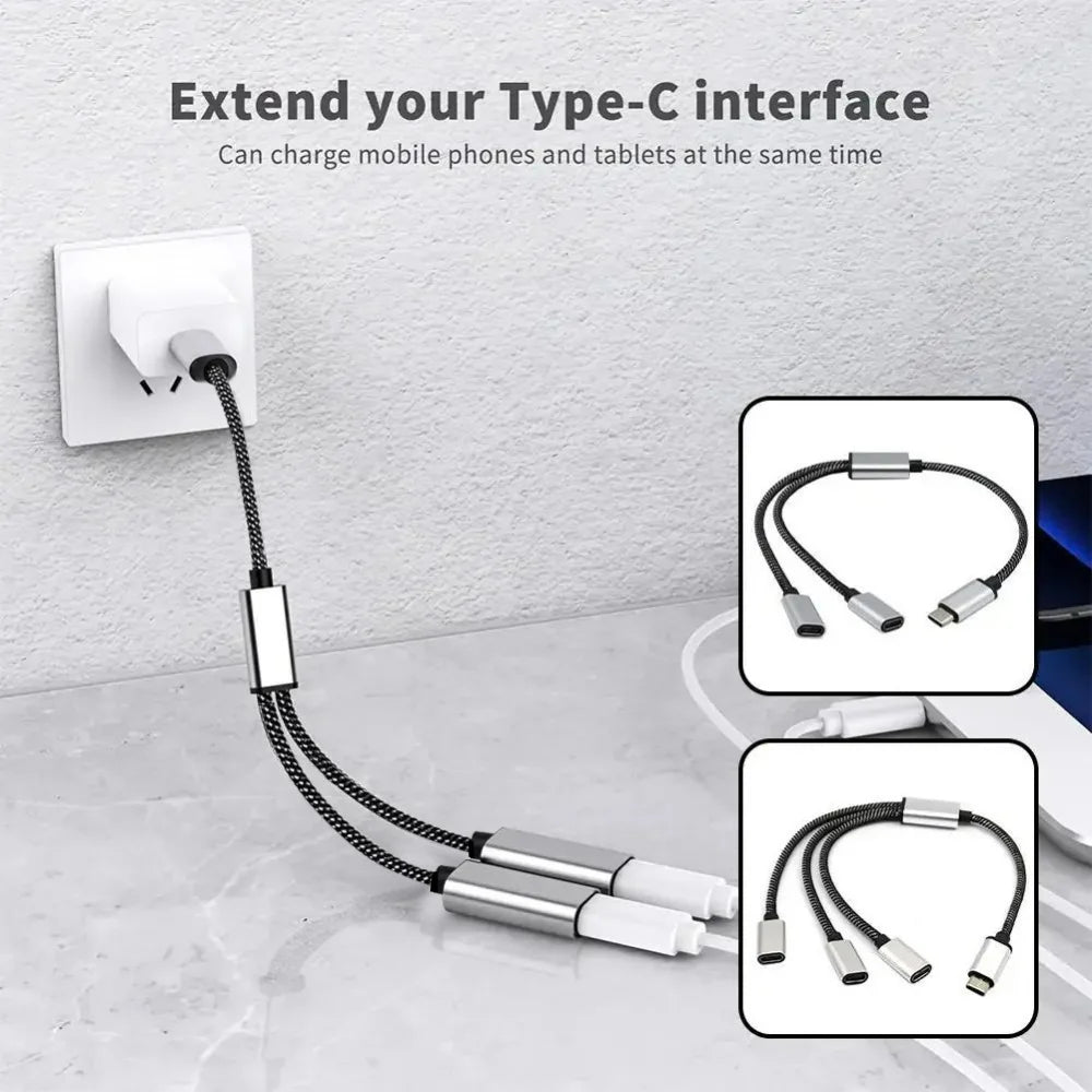 4-Port USB-C Hub Splitter | USB 3.0 OTG Adapter for Laptop USB-C Hub QXL