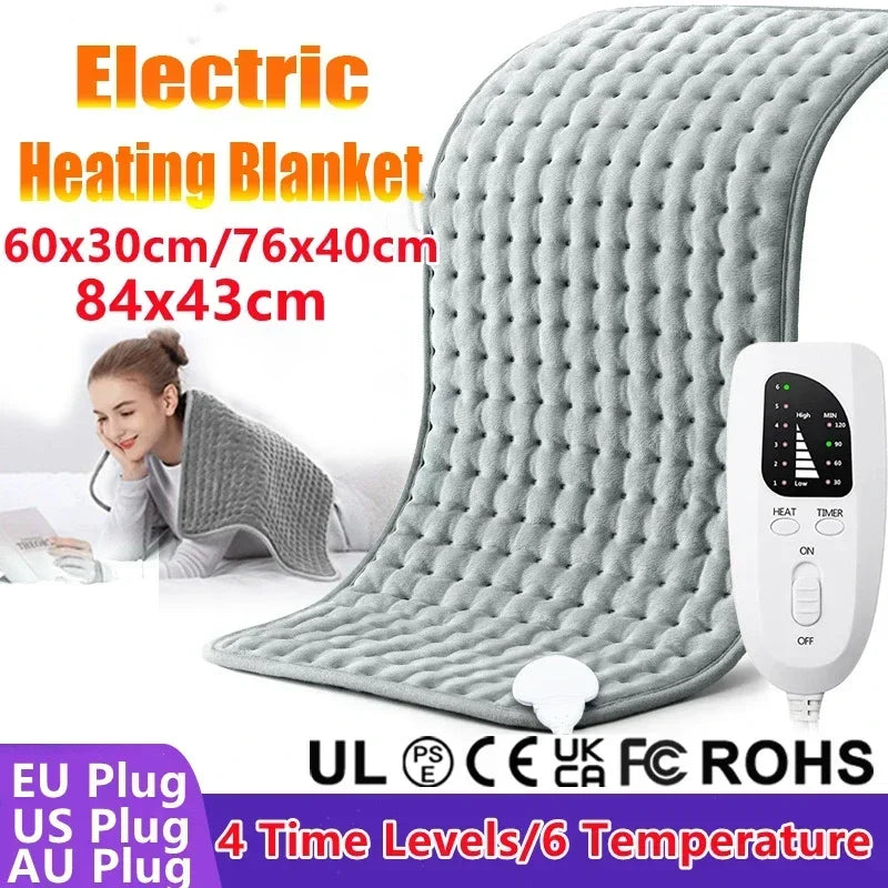 Electric Heated Blanket Pad | 6-Speed Temp & Timer | Dreamburgh Electric Heating Pad QXL