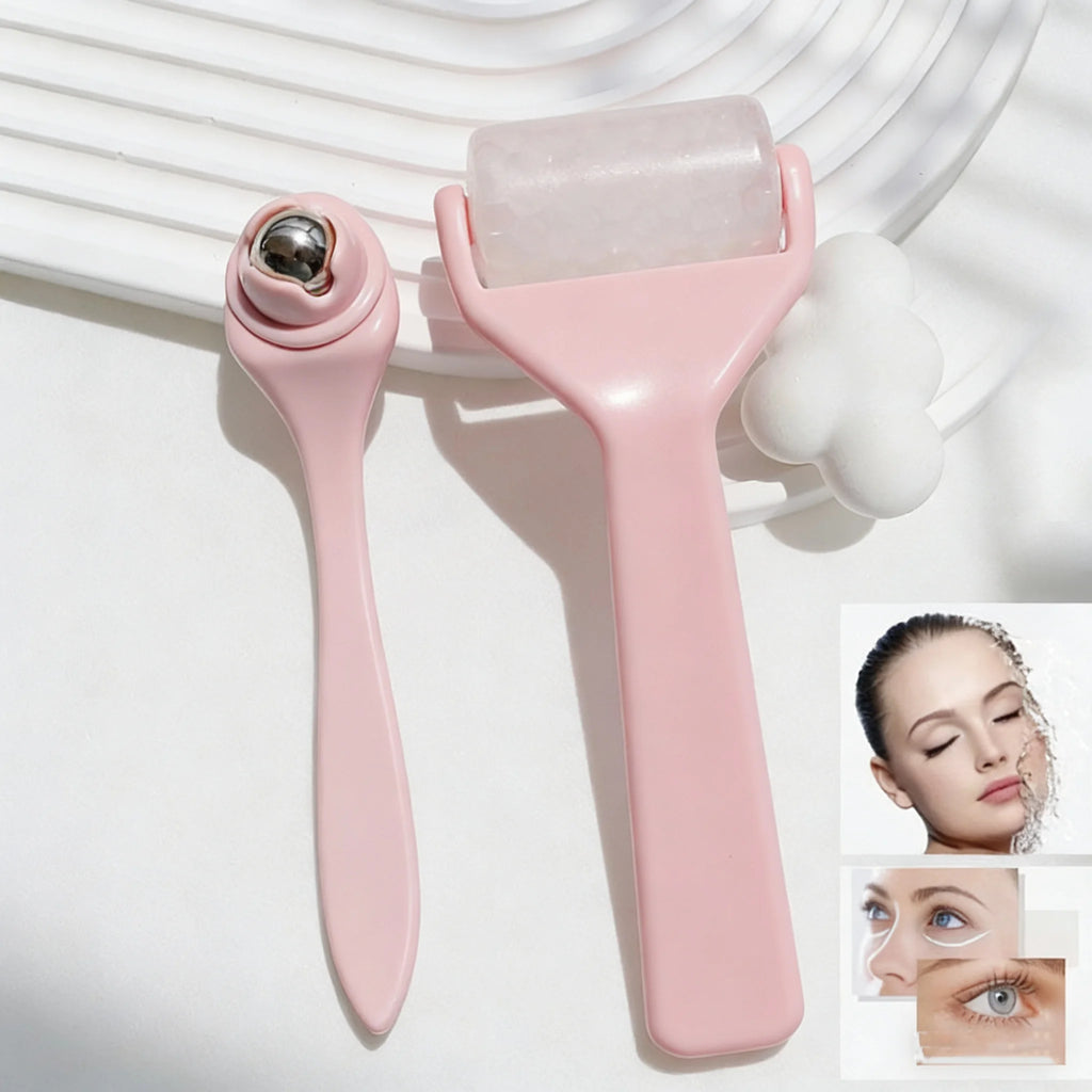 Face & Eye Roller Massager Set | Portable Facial Beauty Tool Facial Roller Set QXL