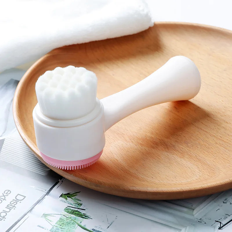 Double-Sided Silicone Facial Cleansing Brush | Deep Pore Tool Facial Cleansing Brush QXL