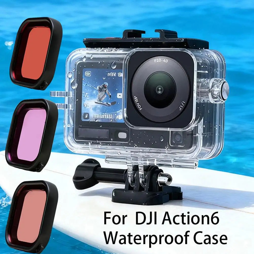 DJI Action 6 Waterproof Case – 60M Diving Protective Housing Waterproof Camera Housing QXL