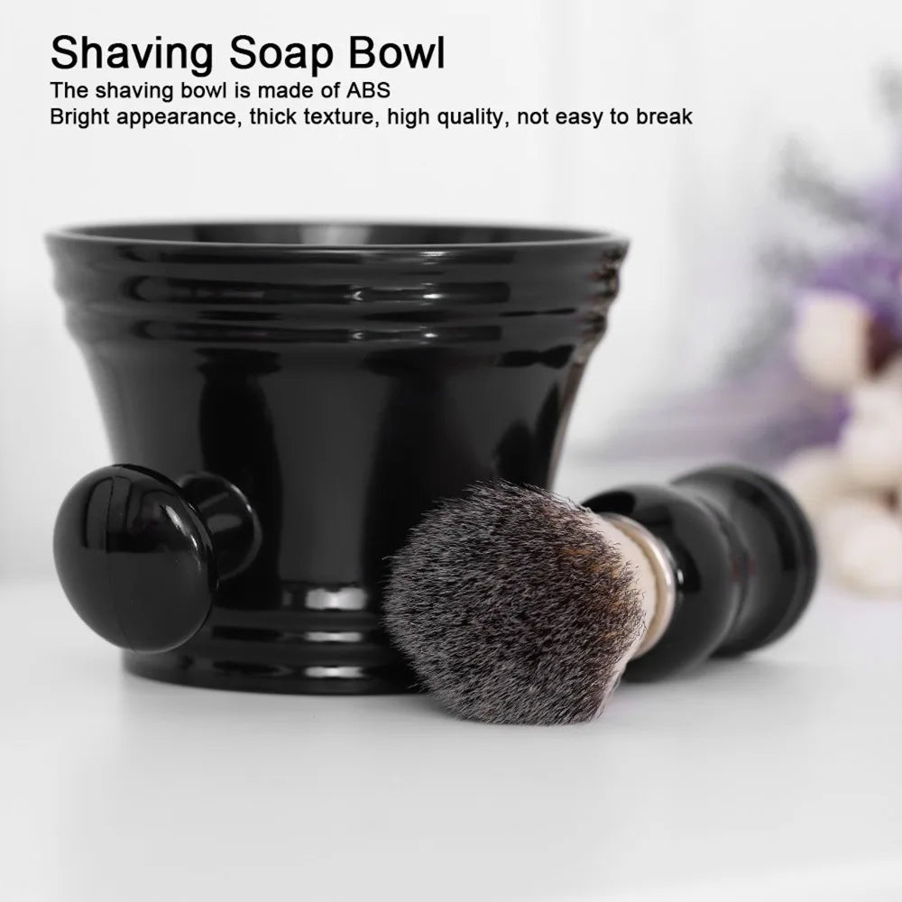 Shaving Brush & Bowl Set | Nylon Bristles, ABS Lather Bowl Shaving Brush Set QXL