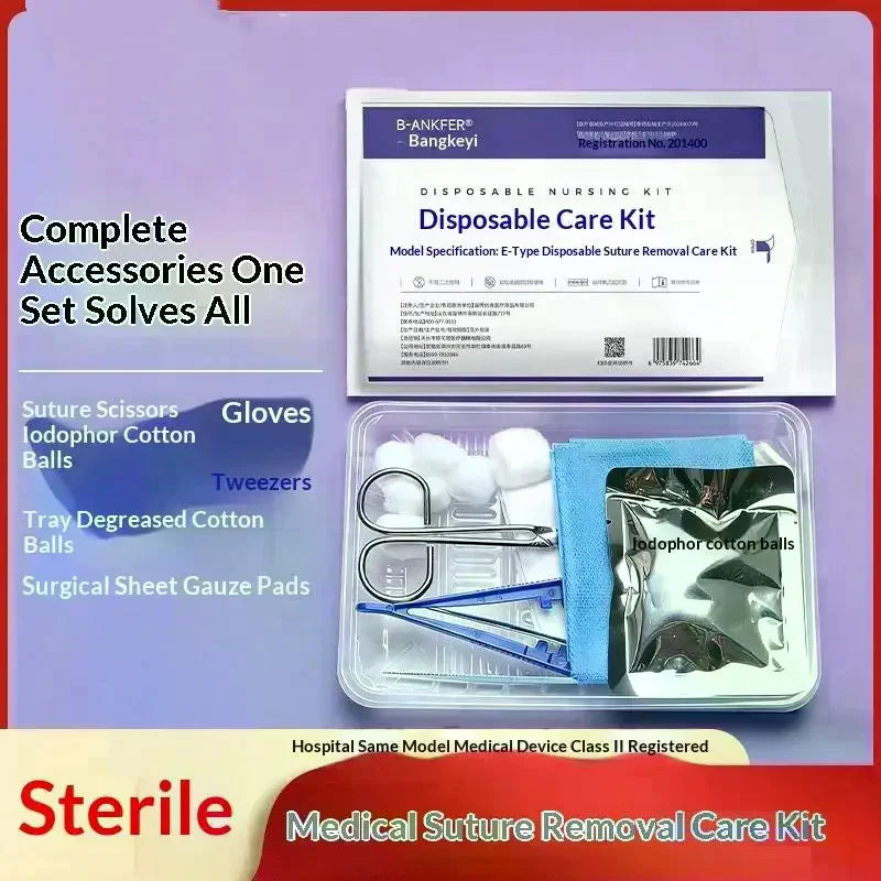 Sterile Disposable Wound Dressing Kit | 10-Piece Care Set Disposable Dressing Kit QXL