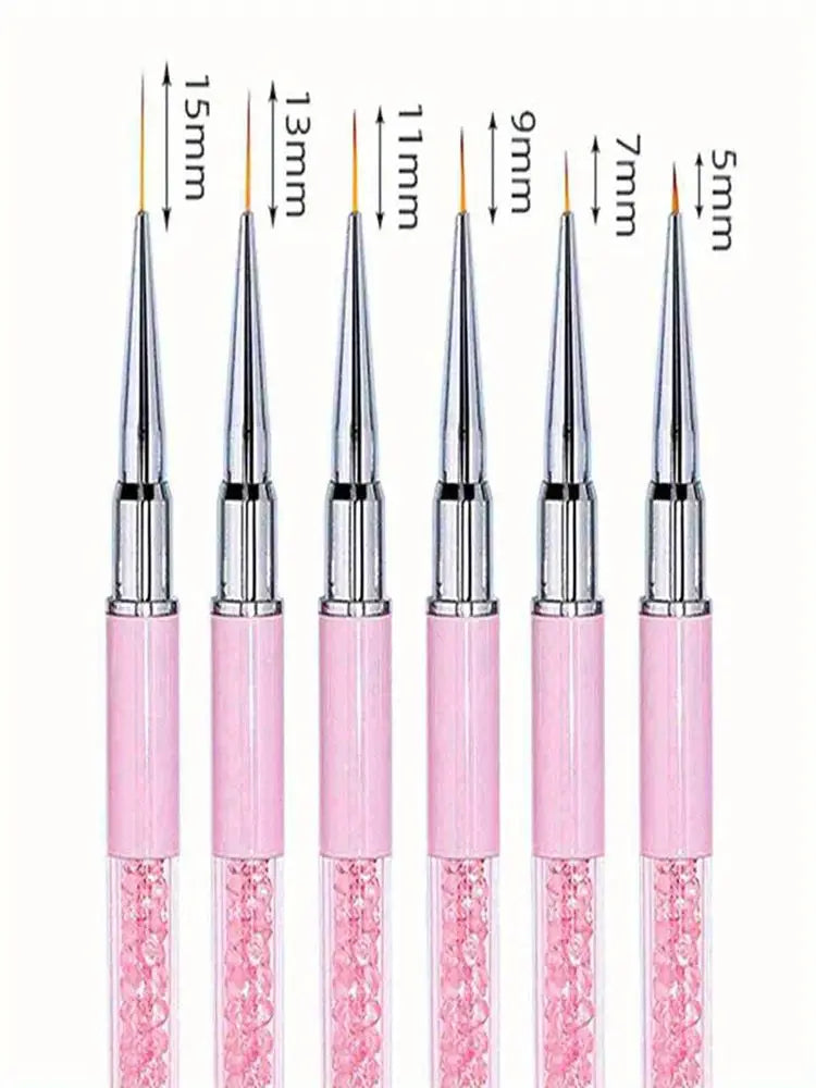 FUMOSIK Nail Art Liner Brush | Striping & 3D Design 5–15mm Nail Art Liner Brush QXL