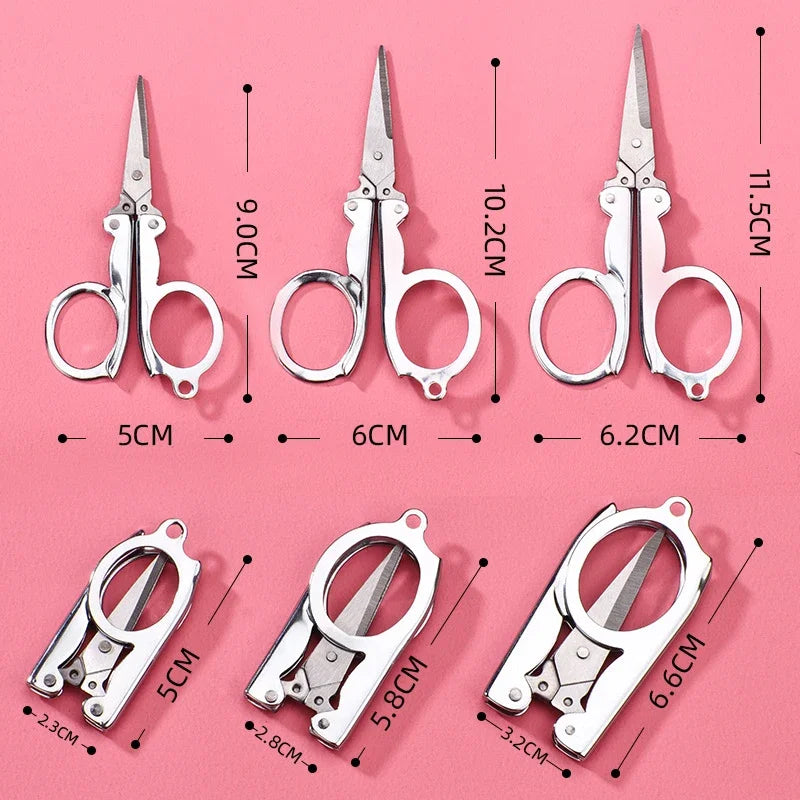 Mini Folding Scissors | Travel Embroidery & Thread Snips Folding Scissors QXL
