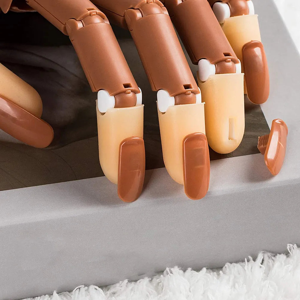 10-Pack Silicone Finger Covers for Nail Art Manicure Practice Nail Art Finger Covers QXL Default Title