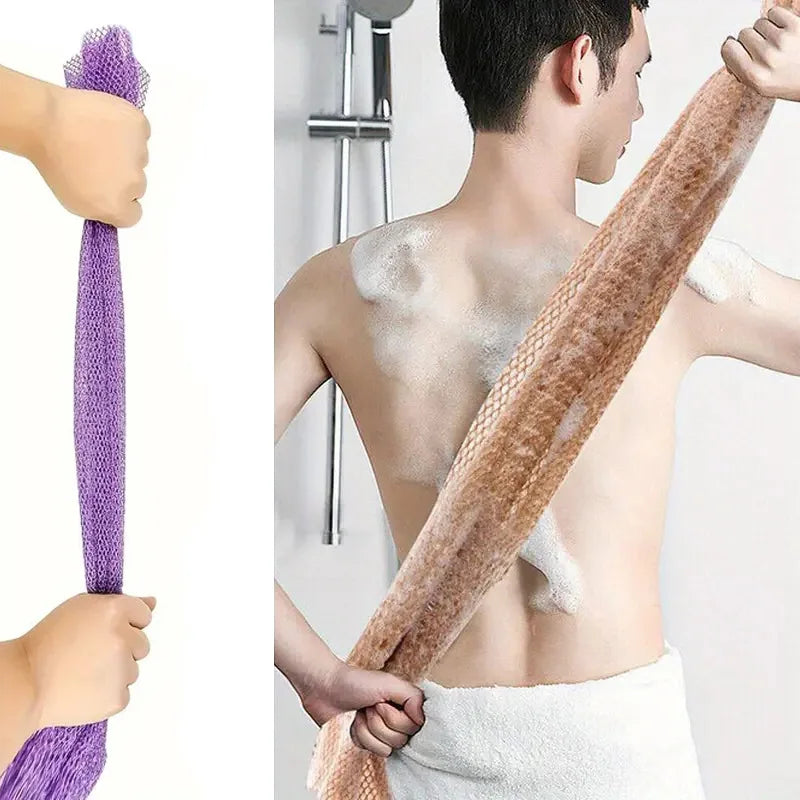 African Net Exfoliating Bath Scrubber & Loofah Towel 80x30cm Exfoliating Bath Scrubber QXL